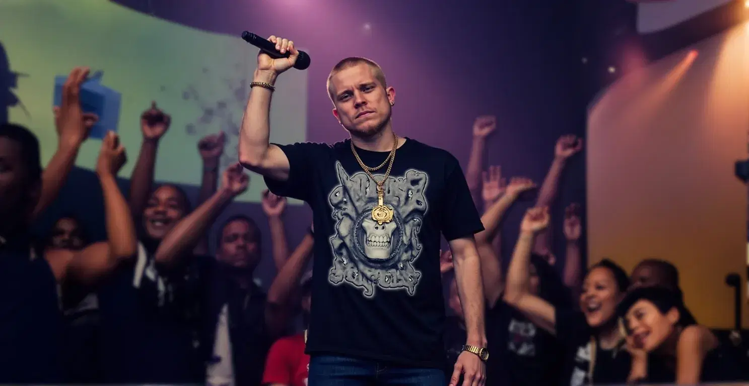 Crowd with MC BYGONE