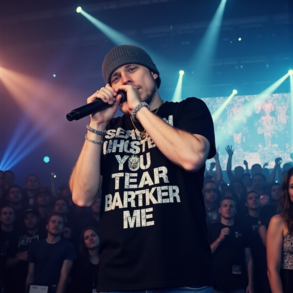 MC Bygone performing live on stage